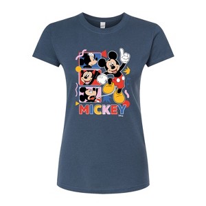 Women's - Disney - Mickey Tribute Panels Fitted Graphic T-Shirt - 1 of 3