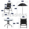 Celebalcony 4 - Person Outdoor Patio Dining Set Black - 3 of 4