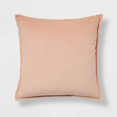 Cotton Velvet Square Pillow Clay - Threshold™