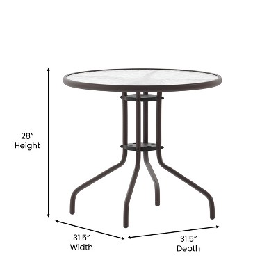 Contemporary 57'' Bronze and Clear Glass Round Dining Table