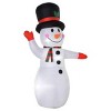 INFURNIC Party Decorations and Accessories Inflatable Snowman with Ground Stakes for Christmas Display, Multicolored, 66.25"*31.5"*94.5" - 3 of 4