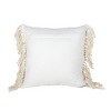 18X18 Inch Hand Woven Color Block Pillow Gray Cotton With Polyester Fill by Foreside Home & Garden - 4 of 4