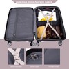 Wooakway 3 Piece Luggage Sets PC Lightweight & Durable Expandable Suitcase with Two Hooks - 2 of 4