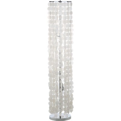 60" Illumina 3 Light Capiz Floor Lamp White (Includes CFL Light Bulb) - Safavieh