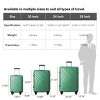 Syemin Luggage 3-Piece Luggage Sets (20", 24", 28"), Suitcase with Wheels, Hardside Suitcase with 4 Spinner Wheels, Green, 21.65"*13.19"*31.1" - 3 of 4