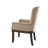 Landon Arm Dining Chair Salvage Brown - Acme Furniture: Linen Upholstery, Nailhead Trim, Wood Frame - 2 of 3