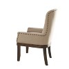 Landon Arm Dining Chair Salvage Brown - Acme Furniture: Linen Upholstery, Nailhead Trim, Wood Frame - image 2 of 3