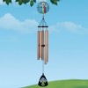 Collections Etc Stained Glass Style Jesus Blessing Metal Wind Chime Gray - 2 of 3
