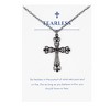 Anna-Kaci Gunmetal Crystal Cross Necklace with Message Card & Envelope Jewelry Gift - 2 of 4