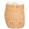 Faati Cat Bed W/ Cushion - PET6503 - White/Honey Natural - Safavieh Pets - 4 of 4