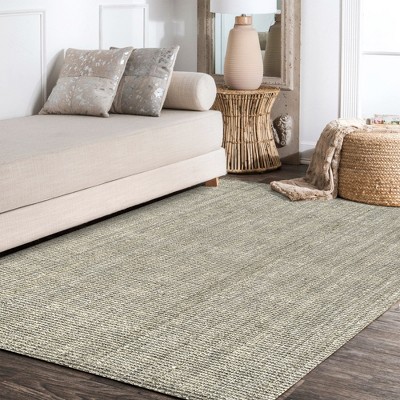 Gray 8' x 10' Handwoven Chunky Jute Area Rug