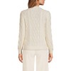 Lands' End Women's Cotton Drifter Crew Cable Pullover Sweater - 2 of 3