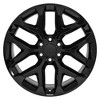 OE Wheels 22 inches Replica Wheel fits Chevy Silverado - CV98B Black 22x9 - 2 of 4