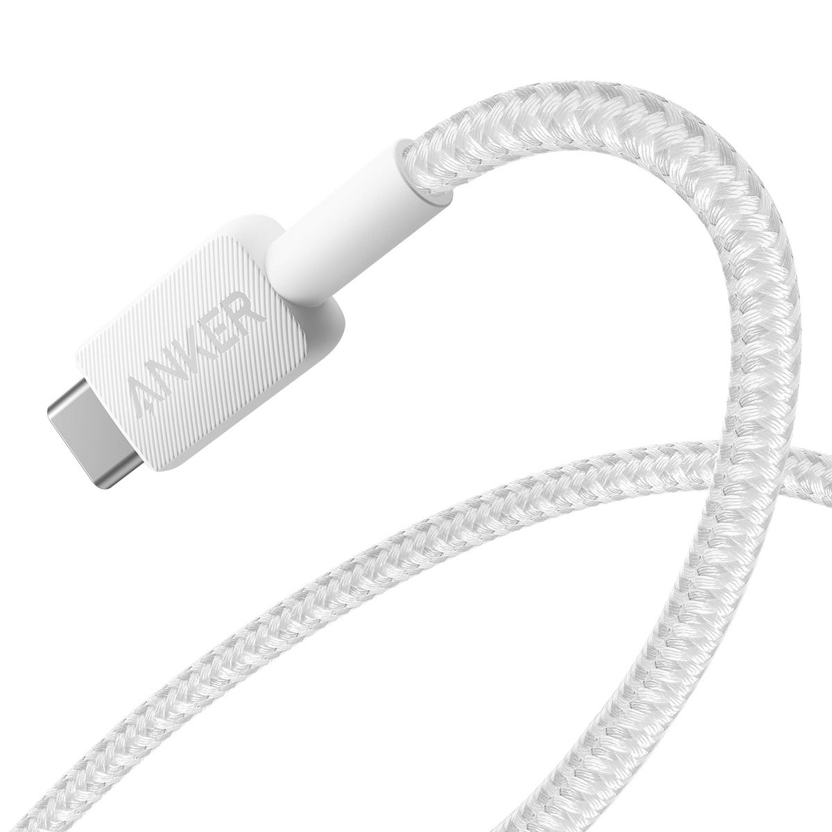 Anker 322 6' USB-A to USB-C Braided Cable - White Iteration: Male-To-Male, 0.09 lb - thumbnail 2