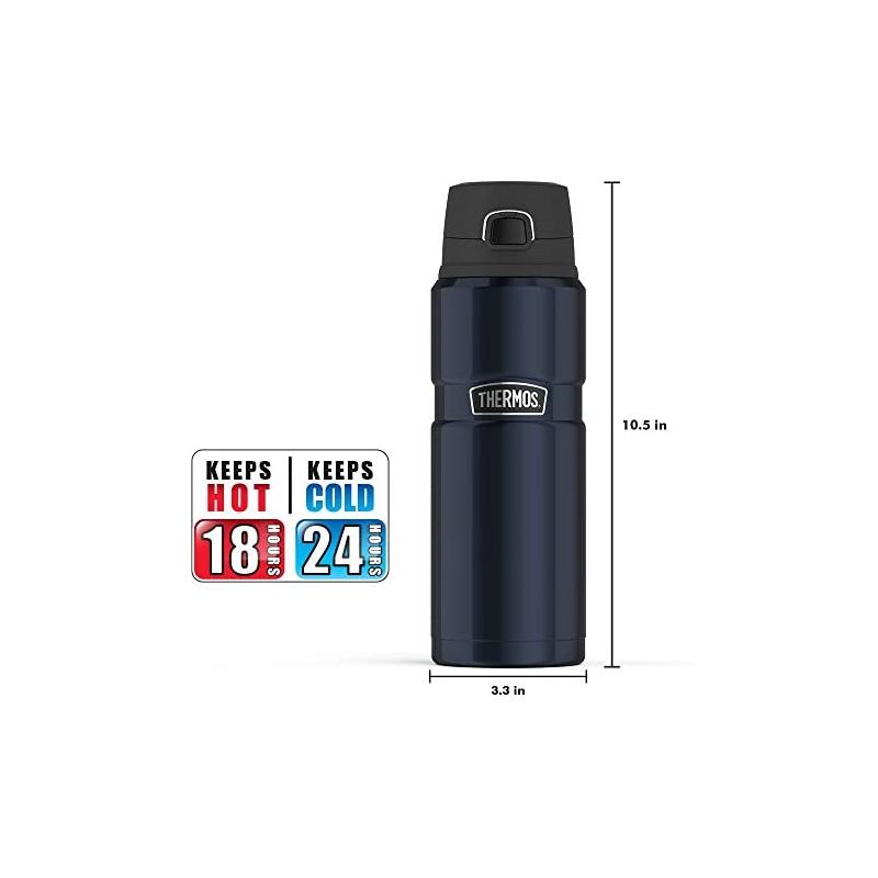 Thermos Stainless King 24 Ounce Drink Bottle, Midnight Blue, 4 of 5