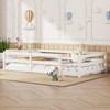 CAVINAS Kids Toddler Bed with Fence,Twin/Full Size Floor Bed,No Box Spring Needed,Montessori Bed for Bedroom - 2 of 4