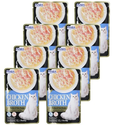 Inaba Chicken Broth With Chicken and Tuna Wet Cat Food - Case of 8/1.76 oz