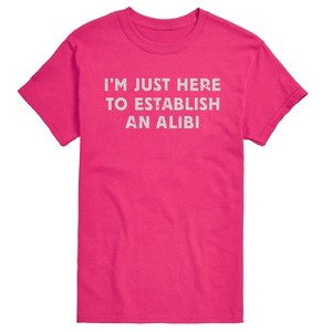 Men's - Instant Message - Funny Establish Alibi Short Sleeve Graphic T-Shirt - 1 of 4