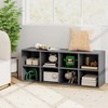 Costway 8 Cubbies Shoe Bench with 500 LBS Weight Capacity Cubby Shoe Rack Storage Cabinet Grey/White/Black - 4 of 4