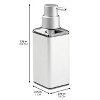 iDESIGN Metro Ultra Rustproof Aluminum Soap Dispenser Pump Square Silver: Hand Wash, Sink Caddy, Kitchen Storage, 3x8x3 - 3 of 4