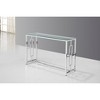 Best Master Furniture,Stainless Steel and Glass Console Table - 2 of 2