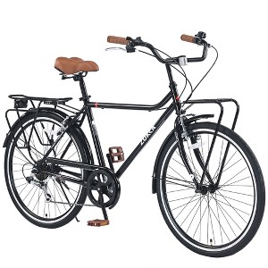 VASIP Retro City Bike 26 Inch - 7 Speed Steel Frame Vintage Bicycle for Women/Men,Classic Commuter Cruiser,Llight Blue - 1 of 4