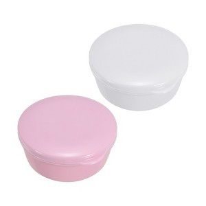 Unique Bargains Travel Round Portable Soap Holders with Leakproof Lid 2 Pcs - 1 of 4