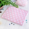 Slickblue Polka Dot Pink Bow Fleece Throw Blanket Pillow - 29.5" x 35.4", Soft, Travel Blanket, Machine Washable, Cozy - 4 of 4