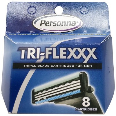 Personna Tri-Flex Triple Blade Cartridges For Men - 8 ct