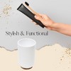 Evideco French Home Goods Elegant Bamboo-Based Bathroom Tumbler – Modern Vanity Cup, Ideal for Toothbrush Holder or Countertop Organizer - 4 of 4