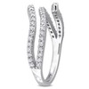 EVERLY JEWELRY | Sterling Silver 1/2 CT TGW Created White Moissanite Fashion Ring - 2 of 4
