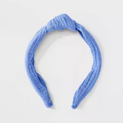 Cotton Top Knot Headband - Universal Thread™ Blue