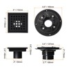 Unique Bargains 304 Stainless Steel Flange Square Rapid Drainage Shower Drain - 2 of 4