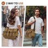 Unique Bargains Vintage Canvas Multiple Pockets Crossbody Bag Fits 13 Inch Laptops - 2 of 4