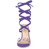 Allegra K Women's Polka Dots Clear Heel Lace Up Stiletto Heels Sandals - 3 of 4