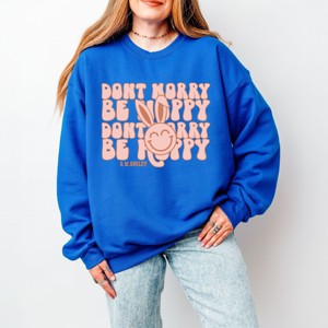 Simply Sage Market S.W.Smiley Don't Worry Be Hoppy Stacked Sweatshirt - 1 of 4
