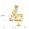 Black Bow Jewelry 14k Yellow Gold Plated Sterling Silver United States Air Force Academy Fighting Falcons NCAA Large Pendant - 2 of 3