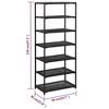 vidaXL Shoe Rack Black Poly Rattan 19.7x11.8x47.2 in Lightweight - 47.2" - 4 of 4