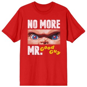 Chucky No More Mr. Good Guy Crew Neck Short Sleeve Red Women's T-shirt - 1 of 3