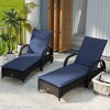 Outsunny Outdoor Lounge Chair Cushion Set of 2, Foldable Patio Chaise Lounge Cushion Set, 76" x 23" - 2 of 4