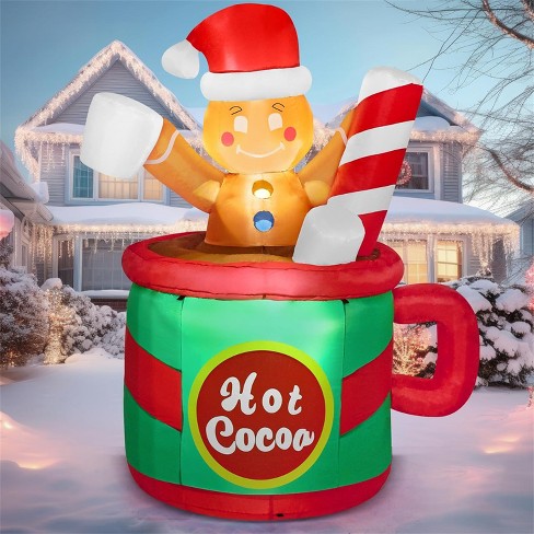 3.5 ft tall deals Blow-up Gingerbread Man