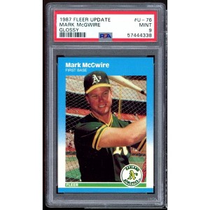 Mark Mcgwire Rookie Card 1987 Fleer Update Glossy #U-76 PSA 9 - 1 of 2