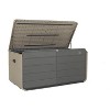 Okak 160/200/260 Gallon All-Weather Patio Storage Box, Resin Deck Boxes with Side Handles and Lockable Lid for Garden Tools, Patio Furniture - 3 of 4