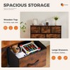 TUYOHW Fabric Dresser with Wooden Top,Chest of Drawers,Closet Organizer for Bedroom,Nursery,Entryway - 4 of 4