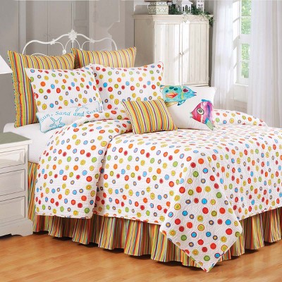 C&F Home 20" x 26" Tropical Bubbles Cotton Standard Sham - Machine Washable