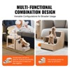 VEVOR Pet Bunk Bed with Stairs, Dog/Cat Window Perch, Multi-Level Bed Window Perch Dog Bedside Sleeper, Lounge Elevated Seat Platform(Beige) - 4 of 4