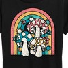 Women's - Instant Message - Retro Mushrooms Rainbow Short Sleeve Graphic T-Shirt - 2 of 4