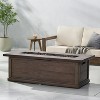 56 Inch Rectangular Outdoor Fire Pit with 50,000 BTU and Contemporary Concrete Design - 3 of 4
