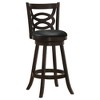 Elegant Swivel Bar Stools with Comfort-Enhanced Padded Seat and Stylish Backrest (Set of 2) - 3 of 4