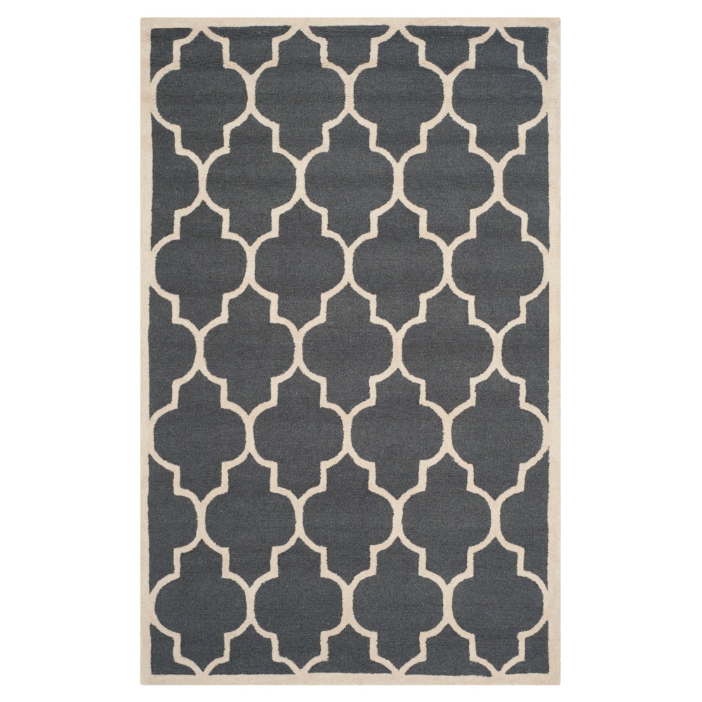 4'x6' Aleander Rug II Dark Gray/Ivory - Safavieh